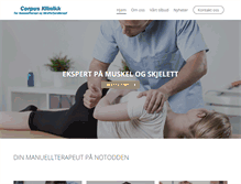 Tablet Screenshot of corpus.manuellterapi.no
